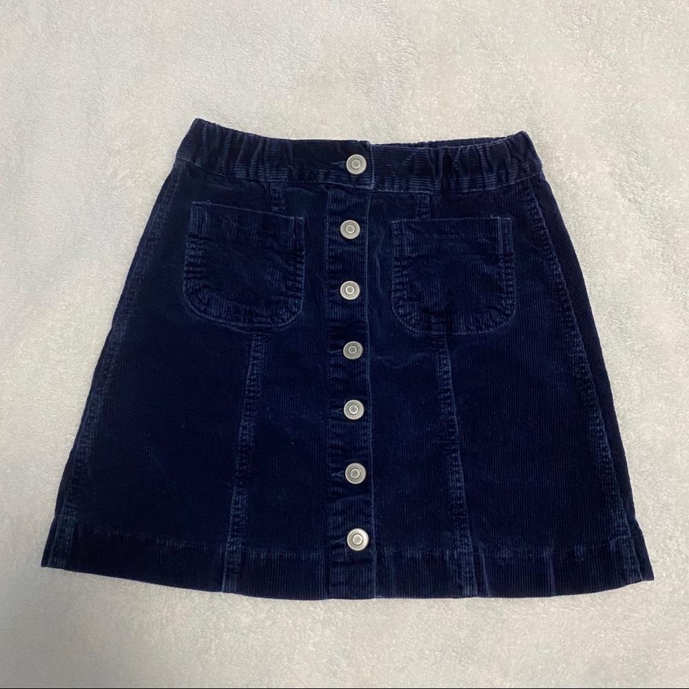 Brandy Melville Navy Button Skirt